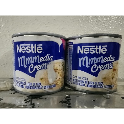 paquete de 2 media cremas 225g