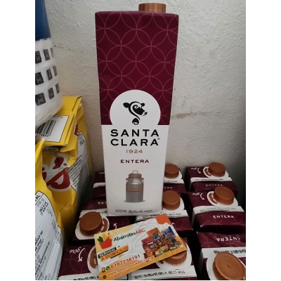 leche 1 litro santa clara entera